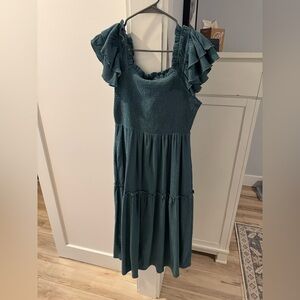 Midi Baltic Born Teal Vintage Dress